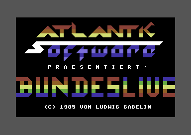 Bundesliga Live (Commodore 64) screenshot: Title screen