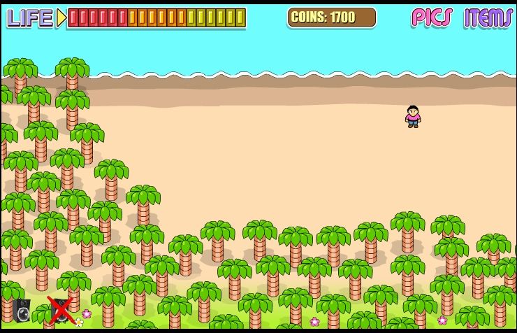 Frank's Adventure 3 (Browser) screenshot: The place you start.