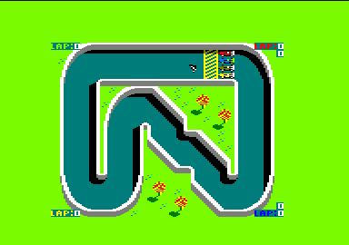Championship Sprint (Amstrad CPC) screenshot: GENTLEMEN, START YOUR ENGINES!