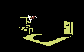 Who Framed Roger Rabbit (Commodore 64) screenshot: Roger gets thrown out of the club