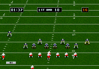 College Football's National Championship II (Genesis) screenshot: On defense