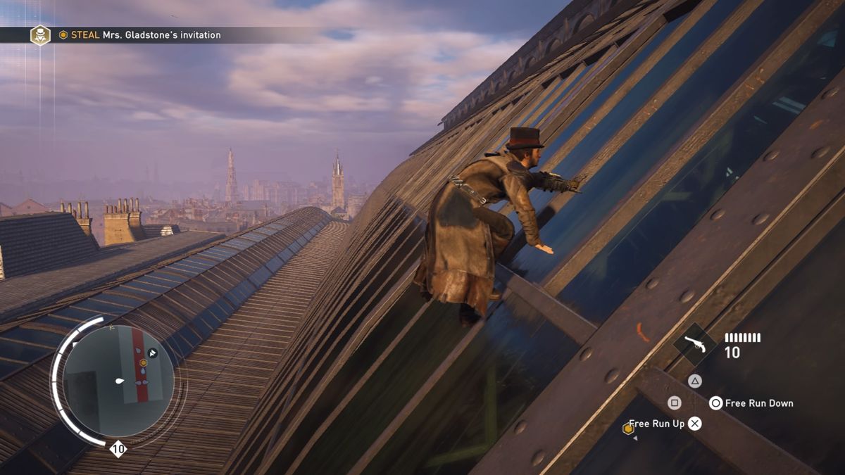 Assassin's Creed: Syndicate - Victorian Legends Outfit for Jacob (PlayStation 4) screenshot: Train stations are rather big place to climb about