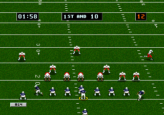 College Football's National Championship II (Genesis) screenshot: On offense