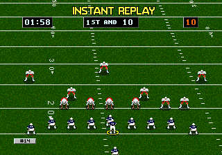 College Football's National Championship II (Genesis) screenshot: Instant replay