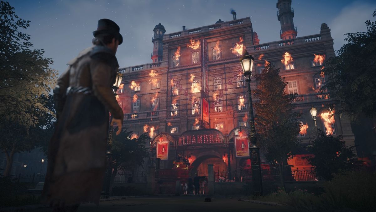 Assassin's Creed: Syndicate - Victorian Legends Outfit for Jacob (PlayStation 4) screenshot: There goes the theatre