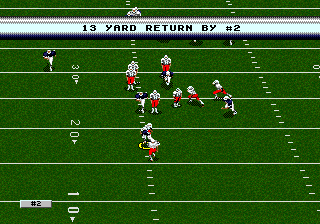 College Football's National Championship II (Genesis) screenshot: Results of the play
