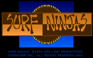 Surf Ninjas (DOS) screenshot: Title screen