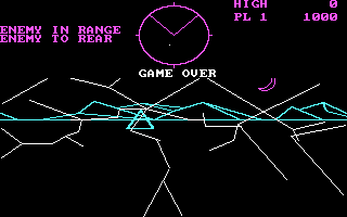 Battlezone (PC Booter) screenshot: Game over!