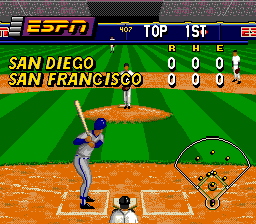 ESPN Baseball Tonight (Genesis) screenshot: Box score