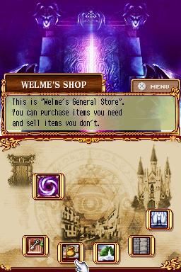 From the Abyss (Nintendo DS) screenshot: Visiting general store