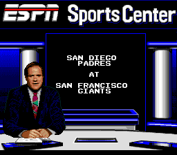 ESPN Baseball Tonight (Genesis) screenshot: Before the game starts.