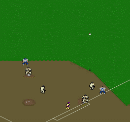 Super Baseball Simulator 1.000 (SNES) screenshot: Fly to right