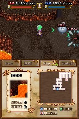 From the Abyss (Nintendo DS) screenshot: Another level - Inferno