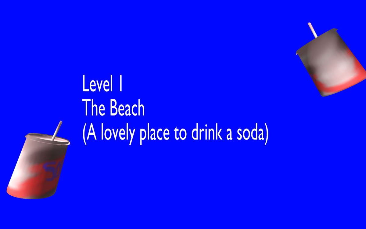 Soda Drinker Pro (Windows) screenshot: The introduction to the first level.