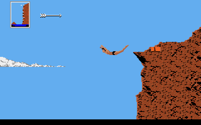 World Games (Amiga) screenshot: Jumping down