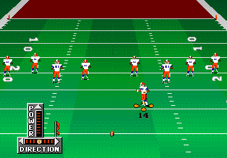 College Football USA 97 (Genesis) screenshot: The opening kick
