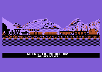 Trains (Atari 8-bit) screenshot: Beginning the selected round
