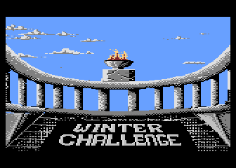 Winter Challenge: World Class Competition (Atari 8-bit) screenshot: The torch (Winter Challenge: World Class Competition)