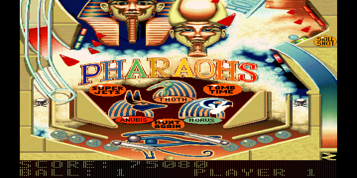 Ultimate Pinball (DOS) screenshot: Egyptian pinball table