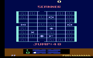 Solaris (Atari 2600) screenshot: The galactic map