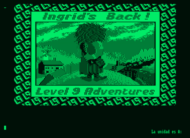 Ingrid's Back! (Amstrad PCW) screenshot: Loading screen
