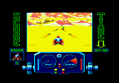 Quad (Amstrad CPC) screenshot: Start of the escape