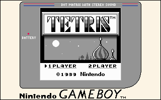 Tetris (Game Boy) screenshot: Game title