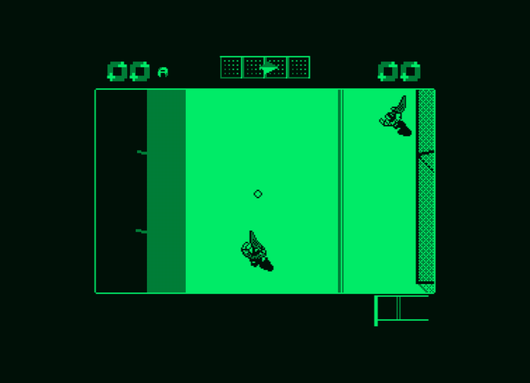 Jai Alai (Amstrad PCW) screenshot: The ball game to end all ball games...