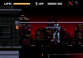 RoboCop versus The Terminator (Genesis) screenshot: Climbing