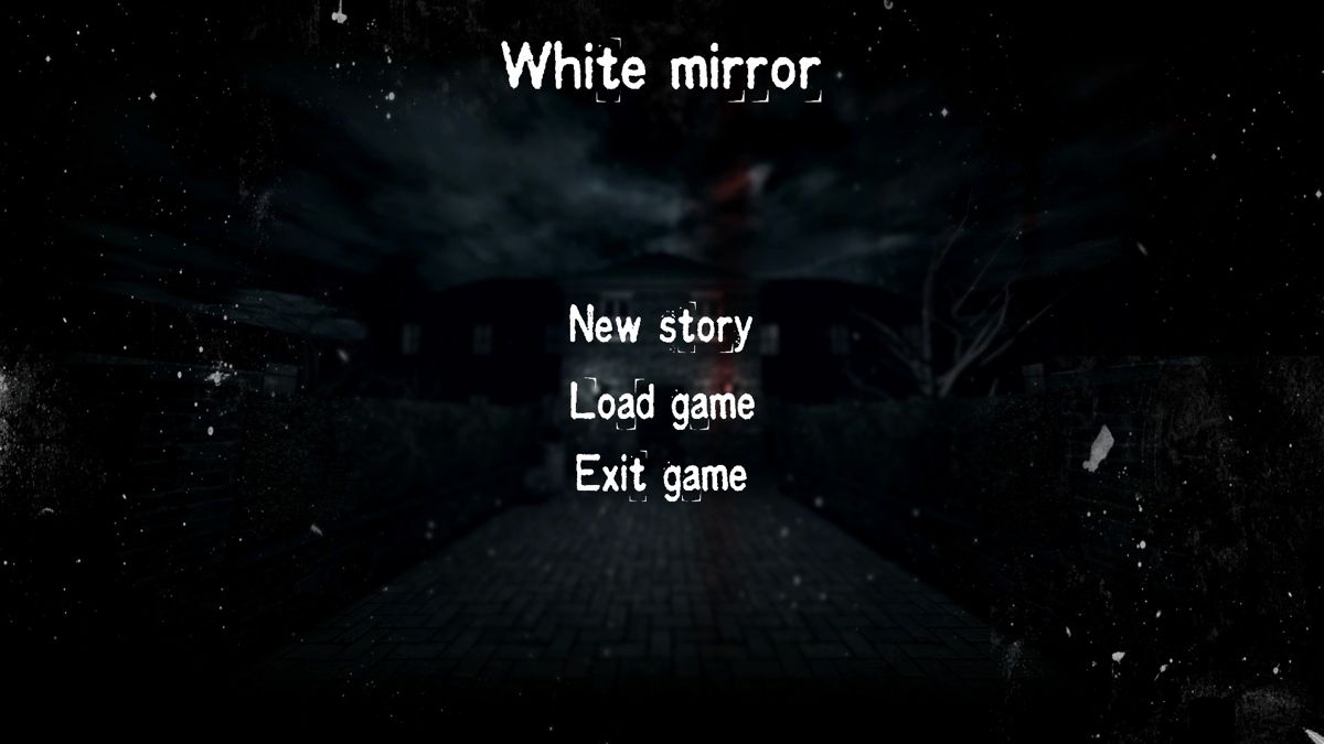 White Mirror (Windows) screenshot: Title screen with main menu