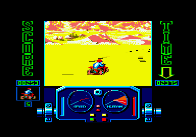 Quad (Amstrad CPC) screenshot: Turning right