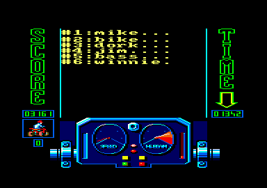 Quad (Amstrad CPC) screenshot: Players adjustment