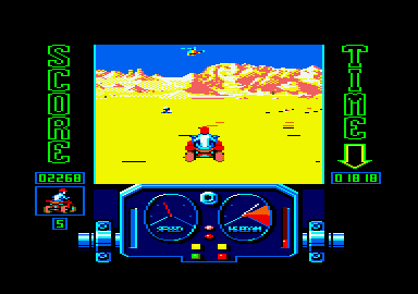 Quad (Amstrad CPC) screenshot: Helicopter in the distance
