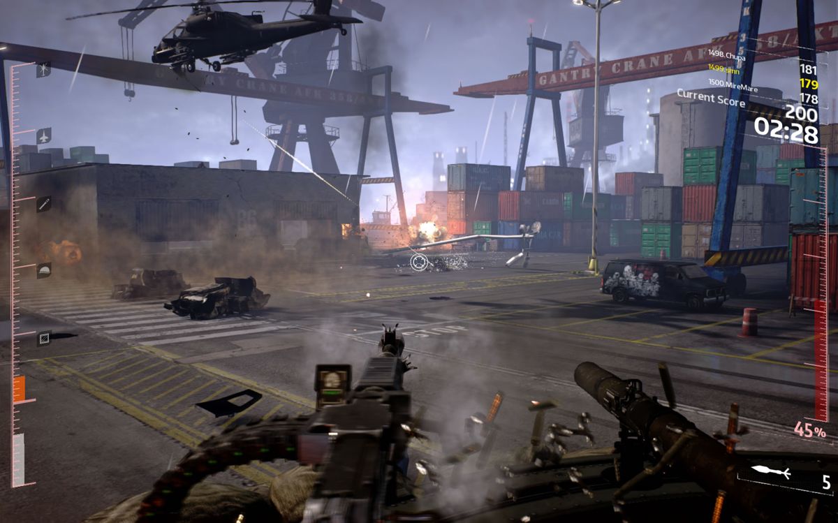 IS Defense (Windows) screenshot: With some help from the helicopter