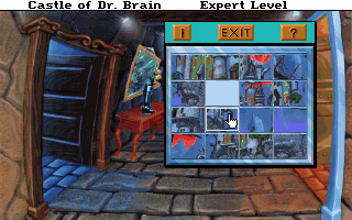 Castle of Dr. Brain (DOS) screenshot: Shape-matching puzzle