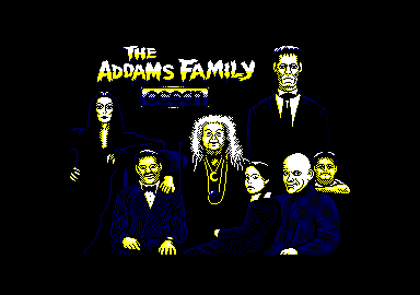 The Addams Family (Amstrad CPC) screenshot: Title screen