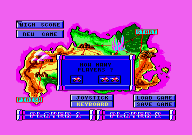 Iron Trackers (Amstrad CPC) screenshot: Number of players selection