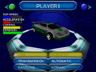 San Francisco Rush 2049 (Nintendo 64) screenshot: Car select