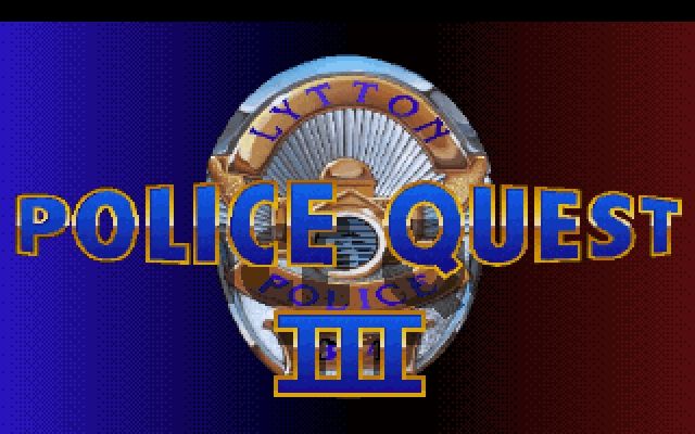 Police Quest 3: The Kindred (DOS) screenshot: Title Screen