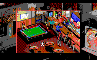 Police Quest 3: The Kindred (DOS) screenshot: In a bar (EGA/Tandy)