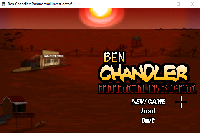 Ben Chandler: Paranormal Investigator - In Search of the Sweets Tin (Windows) screenshot: Title and Main Menu