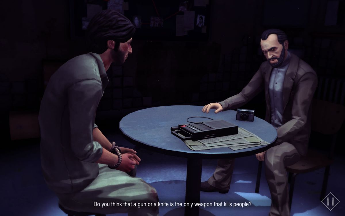 1979 Revolution: Black Friday (Windows) screenshot: The game regularly returns to the prison in 1980.