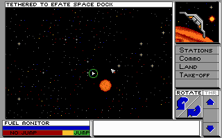 MegaTraveller 1: The Zhodani Conspiracy (DOS) screenshot: Navigation on the galaxy map