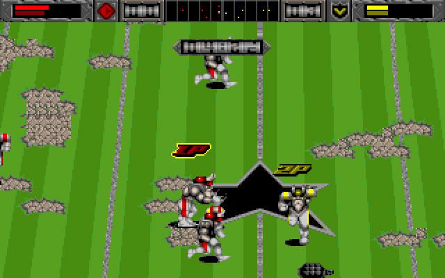 Brutal Sports Football (DOS) screenshot: Blockade