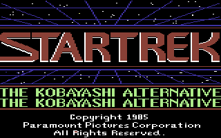 Star Trek: The Kobayashi Alternative (Commodore 64) screenshot: Title screen