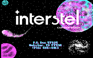 Star Fleet II: Krellan Commander (DOS) screenshot: Interstel title screen