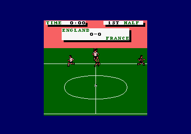 Emlyn Hughes International Soccer (Amstrad CPC) screenshot: The players enter the field...