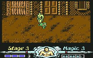 Golden Axe (Commodore 64) screenshot: Get the green thief