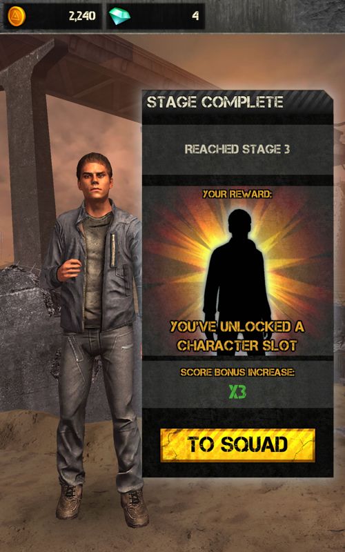 Maze Runner: The Scorch Trials (Android) screenshot: Reward after completing the third stage.
