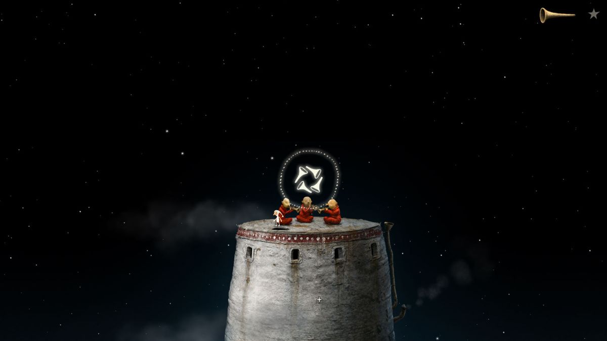 Samorost 3 (Windows) screenshot: Outside the tower